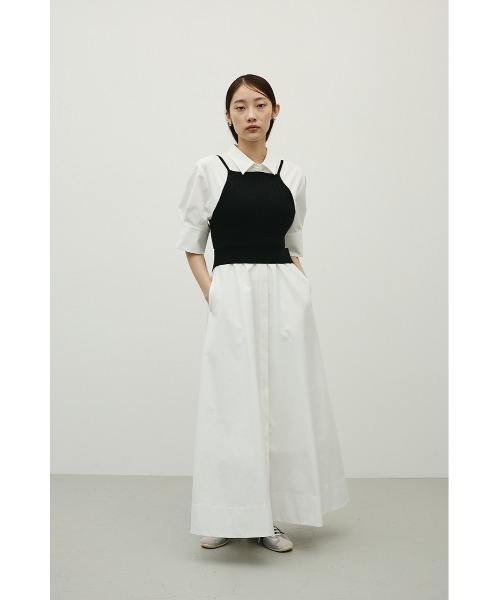 STYLEMIXER(スタイルミキサー)の「フレアマキシシャツワンピース(ワンピース・レディース・ブラック/サックスブルー/ホワイト・SMALL/MEDIUM)」の11枚目の写真