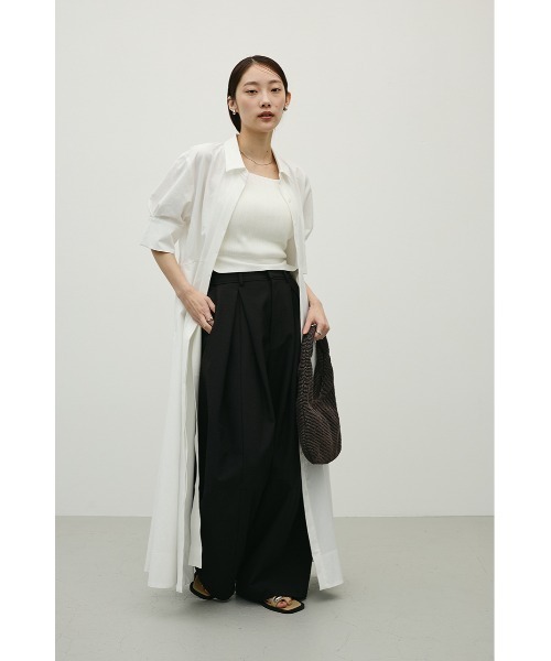 STYLEMIXER(スタイルミキサー)の「フレアマキシシャツワンピース(ワンピース・レディース・ブラック/サックスブルー/ホワイト・SMALL/MEDIUM)」の17枚目の写真
