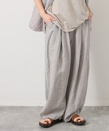 JOURNAL STANDARD LUXE | リネンヘリンボンタックイージーパンツ(その他パンツ)