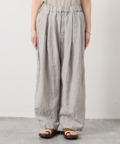 JOURNAL STANDARD LUXE（ジャーナルスタンダード　ラックス）の「リネンヘリンボンタックイージーパンツ（その他パンツ・レディース・グレー/ブラウン・FREE）」の13枚目の写真