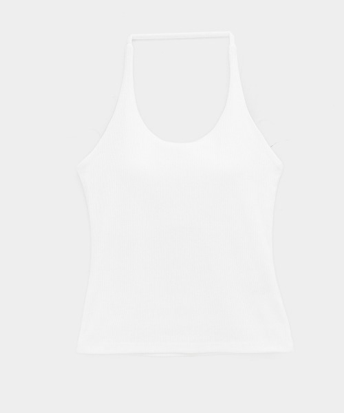 BLACKUP（ブラックアップ）の「[MADE] キットホルターネックタンク（カップ付き）（タンクトップ・レディース・ブラック/パープル/ホワイト/グレー・SMALL/MEDIUM）」の11枚目の写真