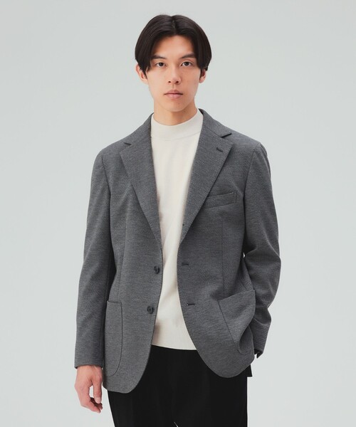 BEAMS HEART(ビームスハート)の「ハニカム ジャージー 3ボタン ジャケット(テーラードジャケット・メンズ・ネイビー/ブルー/グレー・SMALL/XX-LARGE/X-LARGE/LARGE/MEDIUM)」の2枚目の写真
