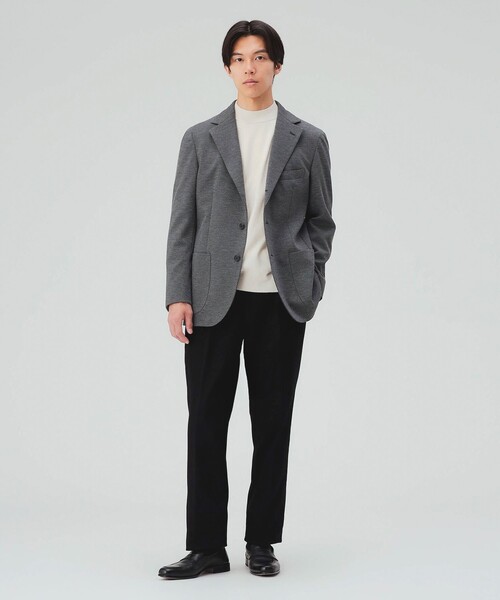 BEAMS HEART(ビームスハート)の「ハニカム ジャージー 3ボタン ジャケット(テーラードジャケット・メンズ・ネイビー/ブルー/グレー・SMALL/XX-LARGE/X-LARGE/LARGE/MEDIUM)」の4枚目の写真