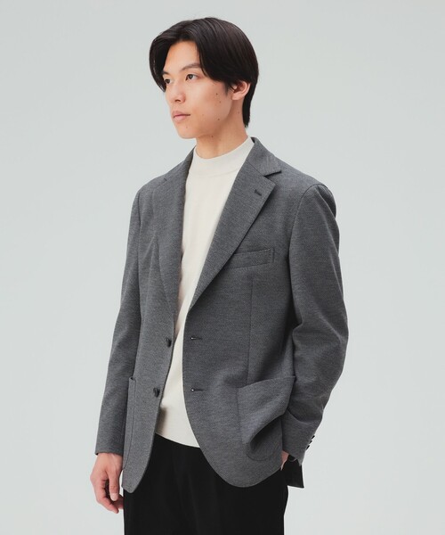 BEAMS HEART(ビームスハート)の「ハニカム ジャージー 3ボタン ジャケット(テーラードジャケット・メンズ・ネイビー/ブルー/グレー・SMALL/XX-LARGE/X-LARGE/LARGE/MEDIUM)」の7枚目の写真