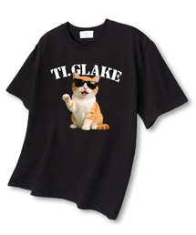 グラスキャット オーバーサイズ 半袖Tシャツ ブラック