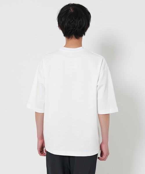 A DAY IN THE LIFE UNITED ARROWS(アデイインザライフユナイテッドアローズ)の「ポンチ リラックス 5分袖Tシャツ<A DAY IN THE LIFE>(Tシャツ/カットソー・メンズ・ホワイト/ライトグレー/ダークグリーン・L/XL/S/M)」の11枚目の写真