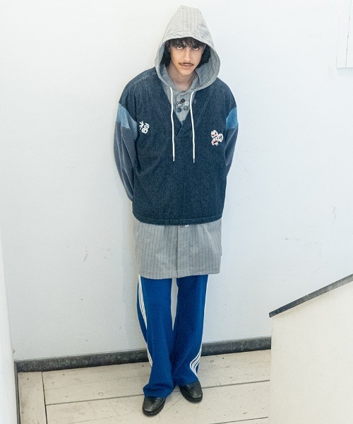 masterkey(マスターキー)の「msw1869- KABUKI-SWEAT スーベニアスウェット(MK27A-C-21)(スウェット・メンズ・インディゴブルー/ブラック・S/M)」の5枚目の写真