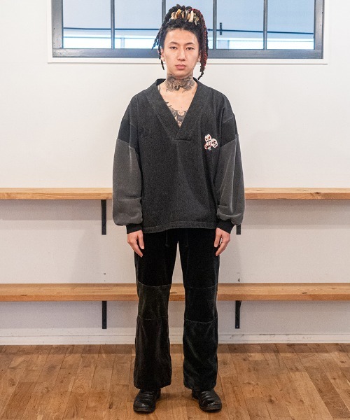 masterkey(マスターキー)の「msw1869- KABUKI-SWEAT スーベニアスウェット(MK27A-C-21)(スウェット・メンズ・インディゴブルー/ブラック・S/M)」の10枚目の写真