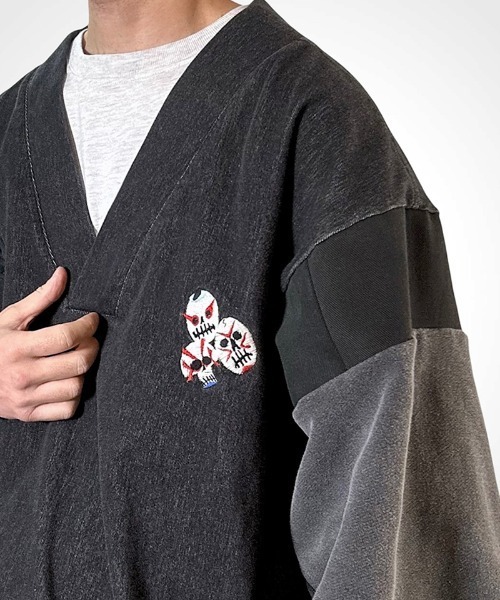masterkey(マスターキー)の「msw1869- KABUKI-SWEAT スーベニアスウェット(MK27A-C-21)(スウェット・メンズ・インディゴブルー/ブラック・S/M)」の22枚目の写真