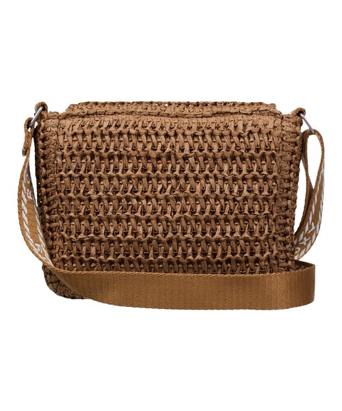 ROXY(ロキシー)の「ROXY SPOTLESS SUNNIES CROSSBODY ショルダーバッグ【2026年春夏モデル】/ペーパーストロー素材バッグ(ショルダーバッグ・レディース・ブラウン系その他・FREE)」の2枚目の写真