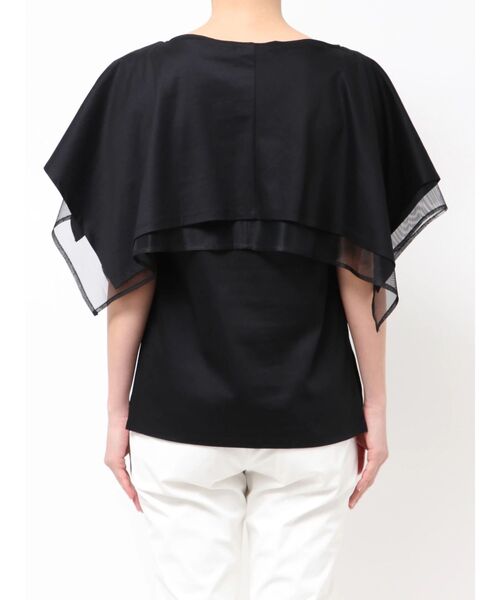 ELENDEEK(エレンディーク)の「CAPE LAYERD CS(Tシャツ/カットソー・レディース・グレー/オフホワイト/ブラック・FREE)」の20枚目の写真