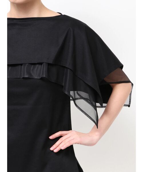 ELENDEEK(エレンディーク)の「CAPE LAYERD CS(Tシャツ/カットソー・レディース・グレー/オフホワイト/ブラック・FREE)」の22枚目の写真