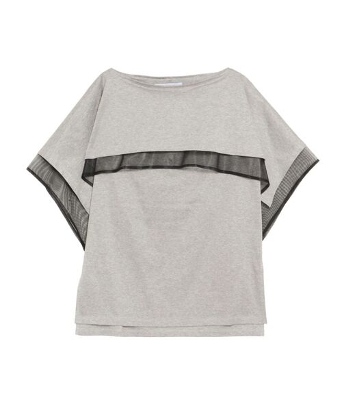 ELENDEEK(エレンディーク)の「ケープレイヤードカットソー(Tシャツ/カットソー・レディース・グレー/オフホワイト/ブラック・FREE)」の22枚目の写真