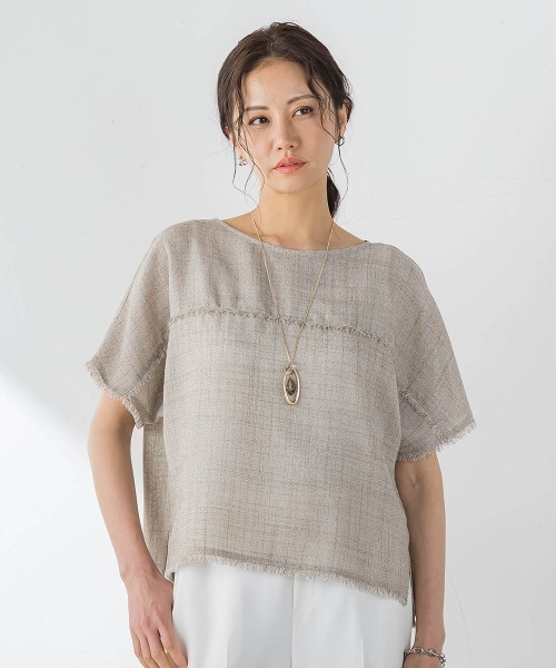LAUTREAMONT(ロートレアモン)の「メッシュブラウス(シャツ/ブラウス・レディース・ブラウン/ベージュ系その他・9号)」の2枚目の写真
