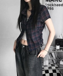 ERIS サイドシャーリング シアー チェックシャツ