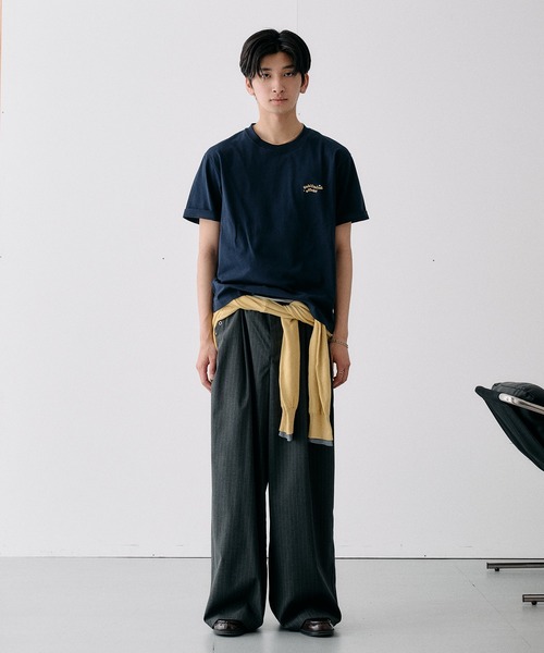 Adoon plain(アドーンプレーン)の「WAVE LOGO STUDDED T / ウェーブロゴスタッズデザインTシャツ(Tシャツ/カットソー・メンズ・ブラック/ネイビー/杢グレー/オフホワイト・LARGE/MEDIUM)」の17枚目の写真