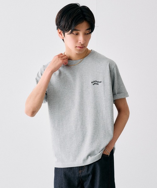 Adoon plain(アドーンプレーン)の「WAVE LOGO STUDDED T / ウェーブロゴスタッズデザインTシャツ(Tシャツ/カットソー・メンズ・ブラック/ネイビー/杢グレー/オフホワイト・LARGE/MEDIUM)」の7枚目の写真