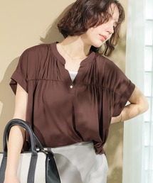 【美冷・接触冷感・UVカット・遮熱】スキッパートップス