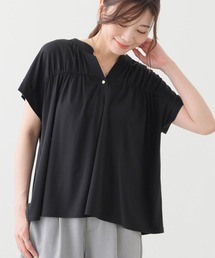 【美冷・接触冷感・UVカット・遮熱】スキッパートップス