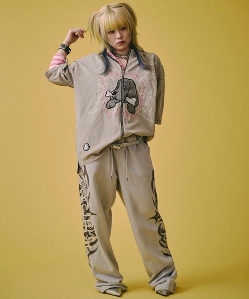 GALFY(ガルフィー)の「【GALFY】マジマブ☆スウェットパンツ / 【ガルフィー】サイドデザインスウェットパンツ(スウェットパンツ・メンズ・ライトグレー/チャコール・M)」の6枚目の写真