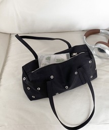 【 MEMECLE / メメクル 】アイレット　ロングハンドル　スクエアショルダーバッグ　レオパード