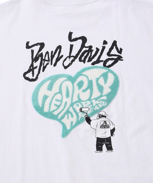 JUNRED(ジュンレッド)の「【BENDAVIS別注】サガラハートTシャツ(Tシャツ/カットソー・メンズ・ホワイト/ブラック・LL/L/M)」の5枚目の写真