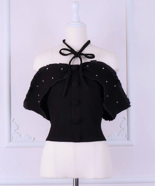 ReAmour(リアムール)の「オフショルリボンリブトップス(Tシャツ/カットソー・レディース・ホワイト/ピンク/ブラック・FREE)」の21枚目の写真