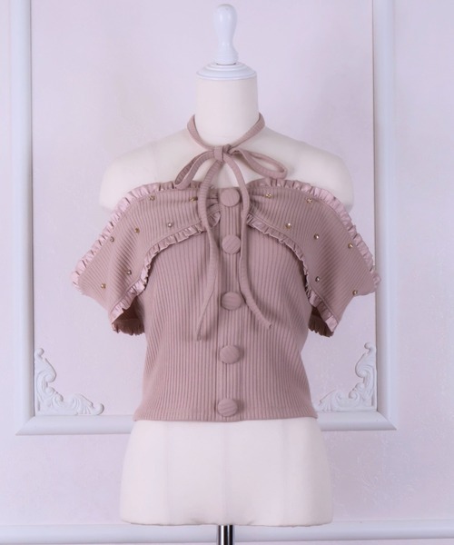ReAmour(リアムール)の「オフショルリボンリブトップス(Tシャツ/カットソー・レディース・ホワイト/ピンク/ブラック・FREE)」の22枚目の写真