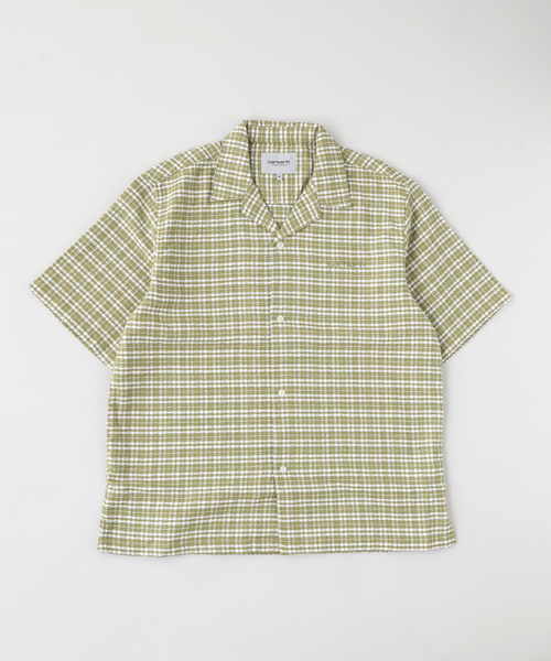 Carhartt WIP(カーハートダブリューアイピー)の「CARHARTT WIP / カーハート ダブリューアイピー S/S KANDER SHIRT(シャツ/ブラウス・メンズ・カーキ/ブラック・SMALL/MEDIUM)」の2枚目の写真