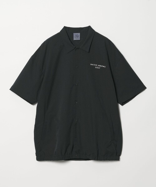 UNITED ARROWS GOLF(ユナイテッドアローズゴルフ)の「メンズ ミニリップ ショートスリーブ シャツ 防しわ 2WAYストレッチ(シャツ/ブラウス・メンズ・ブラック/ライム・L/XL/M/S)」の3枚目の写真