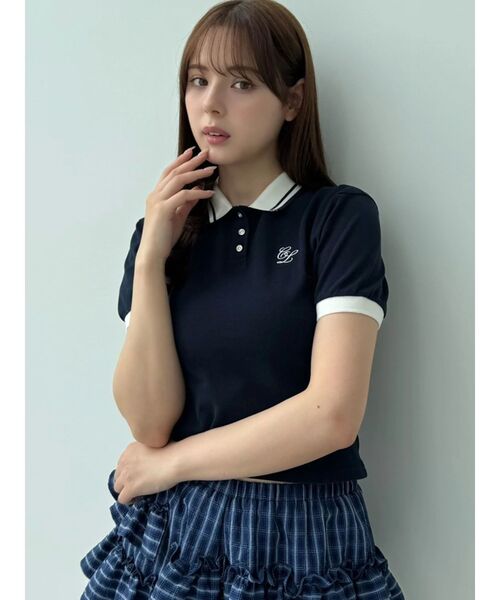 CALNAMUR（カルナムール）の「コンパクトポロカットソー（Tシャツ/カットソー・レディース・ブラウン/ネイビー/その他1・FREE）」の3枚目の写真