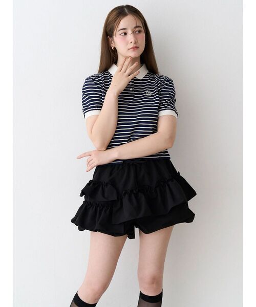 CALNAMUR(カルナムール)の「コンパクトポロカットソー(Tシャツ/カットソー・レディース・ブラウン/ネイビー/その他1・FREE)」の12枚目の写真
