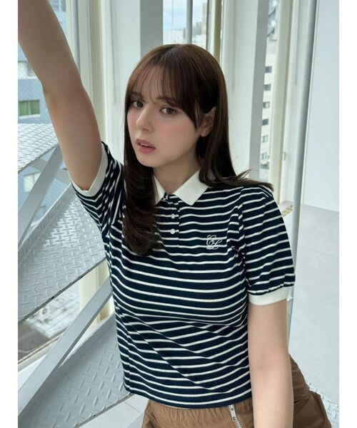 CALNAMUR（カルナムール）の「コンパクトポロカットソー（Tシャツ/カットソー・レディース・ブラウン/ネイビー/その他1・FREE）」の19枚目の写真