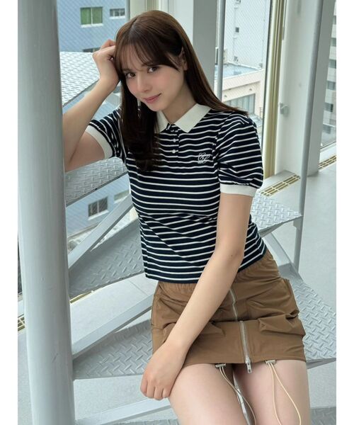 CALNAMUR（カルナムール）の「コンパクトポロカットソー（Tシャツ/カットソー・レディース・ブラウン/ネイビー/その他1・FREE）」の20枚目の写真