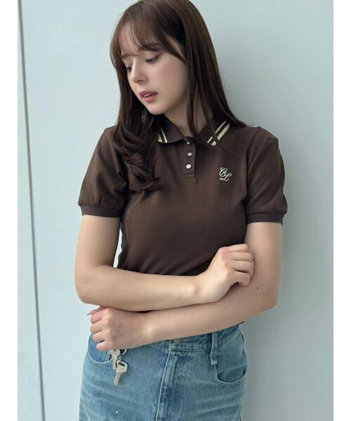 CALNAMUR（カルナムール）の「コンパクトポロカットソー（Tシャツ/カットソー・レディース・ブラウン/ネイビー/その他1・FREE）」の21枚目の写真