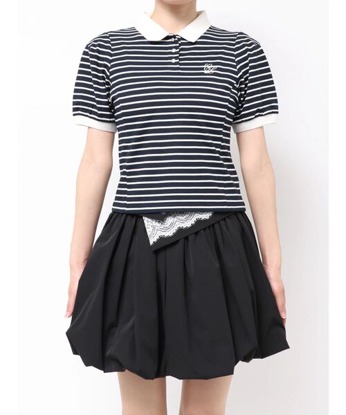 CALNAMUR（カルナムール）の「コンパクトポロカットソー（Tシャツ/カットソー・レディース・ブラウン/ネイビー/その他1・FREE）」の4枚目の写真