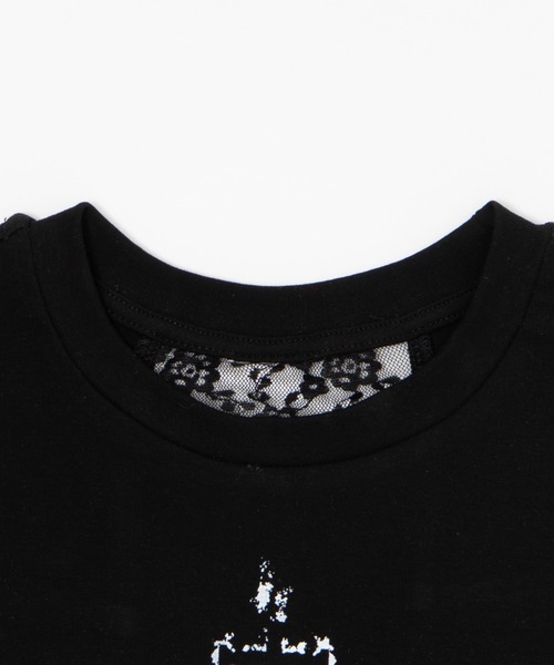 Figments(フィグメンツ)の「バッククロスレースT(Tシャツ/カットソー・レディース・ホワイト/ブラック・FREE)」の12枚目の写真