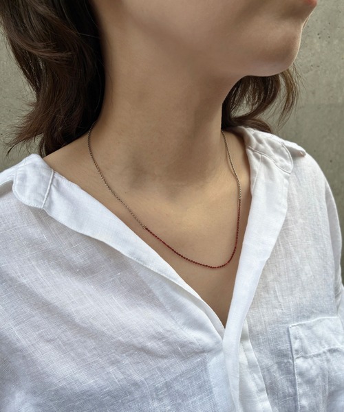 and cloud（アンドクラウド）の「Colored Necklace S（ネックレス・レディース・ピンク/ブルー/レッド/パープル/イエロー/オレンジ/グリーン・FREE）」の11枚目の写真