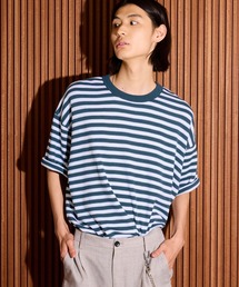 ハニカムワッフルボーダーT / 741340