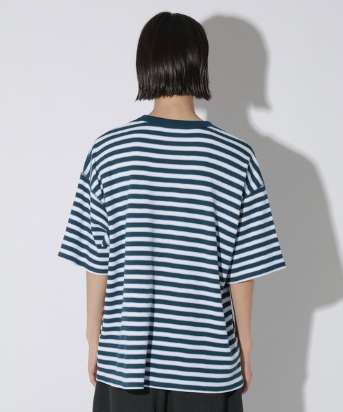 LAKOLE(ラコレ)の「ハニカムワッフルボーダーT / 741340(Tシャツ/カットソー・メンズ・オレンジ/ホワイト/ブラウン・LARGE/MEDIUM)」の17枚目の写真