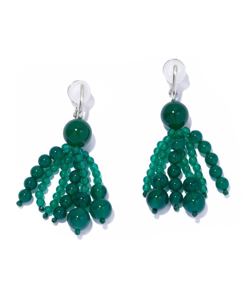 IRIS47(イリスフォーセブン)の「【IRIS 47】bundle earring green agate/バンドル イヤリング グリーンアゲート(イヤリング・レディース・グリーン・FREE)」の2枚目の写真