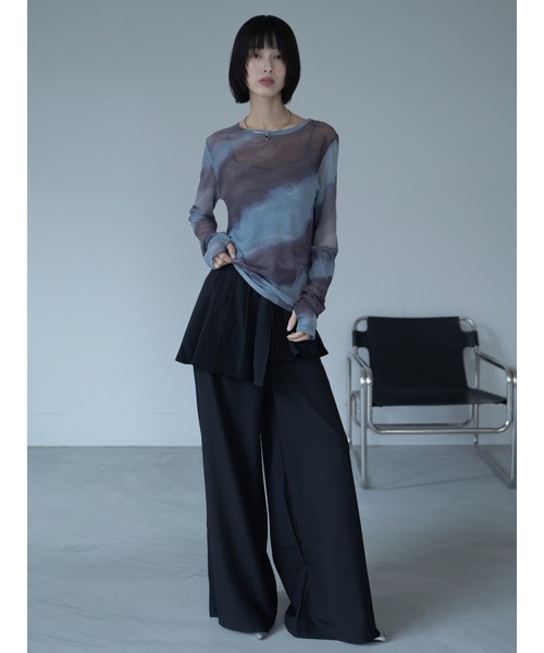 VACANCY(ヴァカンシー)の「プリーツレイヤードスラックス/取り外し可能(スラックス・レディース・ホワイト/ブラック・LARGE/MEDIUM/SMALL)」の4枚目の写真