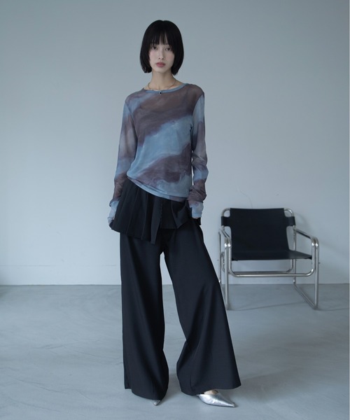 VACANCY(ヴァカンシー)の「プリーツレイヤードスラックス/取り外し可能(スラックス・レディース・ホワイト/ブラック・LARGE/MEDIUM/SMALL)」の11枚目の写真