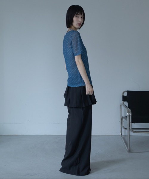VACANCY(ヴァカンシー)の「プリーツレイヤードスラックス/取り外し可能(スラックス・レディース・ホワイト/ブラック・LARGE/MEDIUM/SMALL)」の9枚目の写真