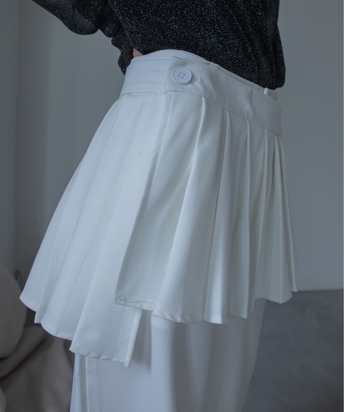 VACANCY(ヴァカンシー)の「プリーツレイヤードスラックス/取り外し可能(スラックス・レディース・ホワイト/ブラック・LARGE/MEDIUM/SMALL)」の19枚目の写真