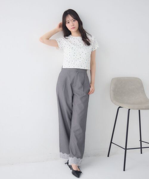 ems excite(エムズエキサイト)の「キラキラ筆記体ロゴTシャツ(Tシャツ/カットソー・レディース・ホワイト系その他/オフホワイト/ピンク・FREE)」の17枚目の写真
