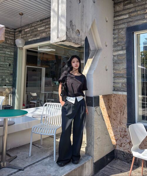 VTWO(ブイツー)の「ウォッシュドUネックTシャツ(ブラック)(Tシャツ/カットソー・メンズ・その他・MEDIUM/LARGE)」の3枚目の写真