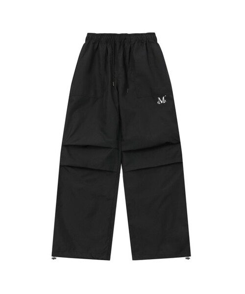 MUCENT(ムセント)の「テンダーパラシュートアウトポケットワイドパンツ(2カラー)(スウェットパンツ・レディース・チャコール/ブラック・FREE/1)」の1枚目の写真