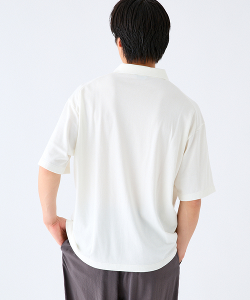 Product Twelve（プロダクトトゥエルブ）の「EDIFICE by Product Twelve リファインドハーフジップ（Tシャツ/カットソー・メンズ・ホワイト/ブラウン・LARGE/MEDIUM）」の7枚目の写真