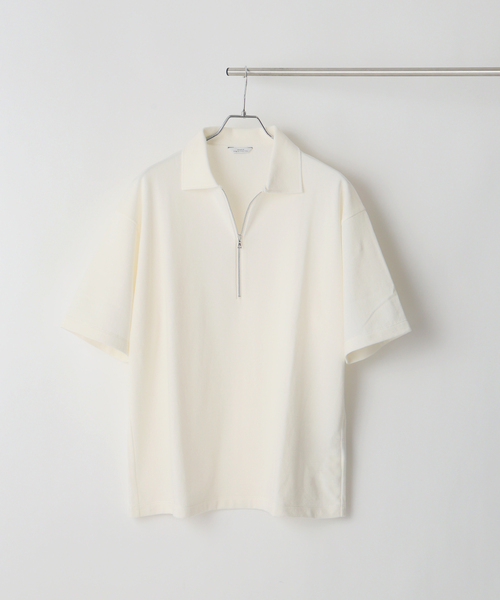 Product Twelve（プロダクトトゥエルブ）の「EDIFICE by Product Twelve リファインドハーフジップ（Tシャツ/カットソー・メンズ・ホワイト/ブラウン・LARGE/MEDIUM）」の13枚目の写真
